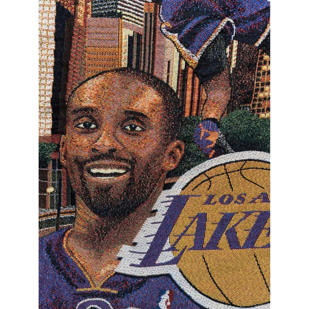 Kobe Bryant Los Angeles Lakers Woven Tapestry Throw Blanket 24 NBA Mamba Tribute